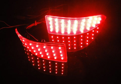 2x LED Bumper Reflector Red lens Tail Brake Light lamp Red XE20 2006-13 Lexus IS 250 350