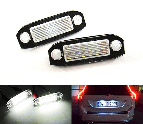 Replacement For Volvo C30 XC60 XC70 XC90 plate light S40 S60 1 Pair Car  Rear License Number Plate LED Light Lamp 