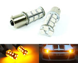 2 pieces of 18 High Power SMD LED PY21W 581 BAU15s Light bulb amber