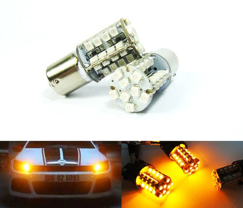 2 pieces of 40 SMD LED PY21W 581 BAU15s Light bulb amber