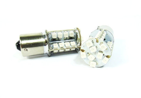 2 pieces of 40 SMD LED PY21W 581 BAU15s Light bulb amber