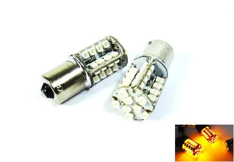 2 pieces of 40 SMD LED PY21W 581 BAU15s Light bulb amber