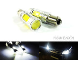 2 pieces of BAX9s H6W 64132 High Power LED Projector Light bulb with Plasma SMD LED 7.5W white