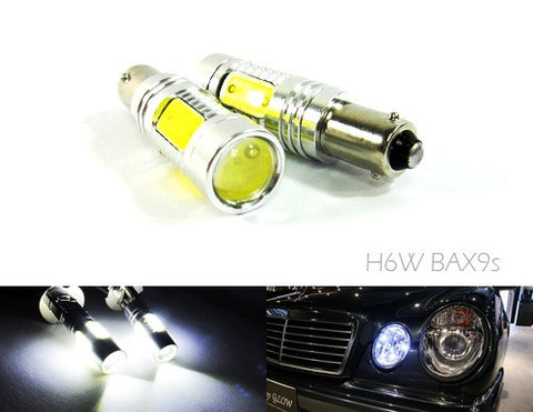 2 pieces of BAX9s H6W 64132 High Power LED Projector Light bulb with Plasma SMD LED 7.5W white