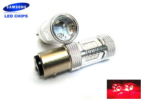 2 pieces of 15 SAMSUNG High Power 2835 SMD LED 380 (P21/5W) 1157 7528 BAY15d Light bulb 15W red