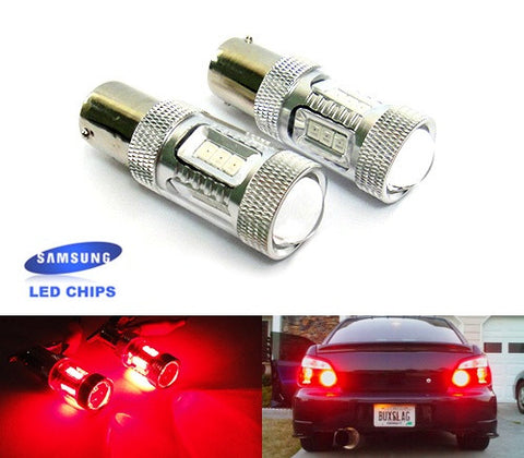 2 pieces of 15 SAMSUNG High Power 2835 SMD LED 380 (P21/5W) 1157 7528 BAY15d Light bulb 15W red