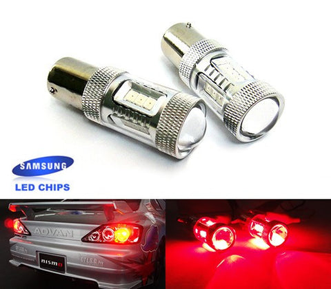 2 pieces of 15 SAMSUNG High Power 2835 SMD LED 380 (P21/5W) 1157 7528 BAY15d Light bulb 15W red