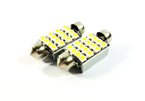 2 pieces of Error Free 16 SMD LED 37mm C5W 272 6418 Festoon bulb white