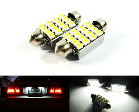 2 pieces of Error Free 16 SMD LED 37mm C5W 272 6418 Festoon bulb white