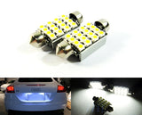 2 pieces of Error Free 16 SMD LED 37mm C5W 272 6418 Festoon bulb white