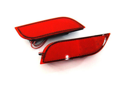 2x LED Bumper Reflector Assembly Red lens Tail Brake Light Red 2008+ Subaru Impreza