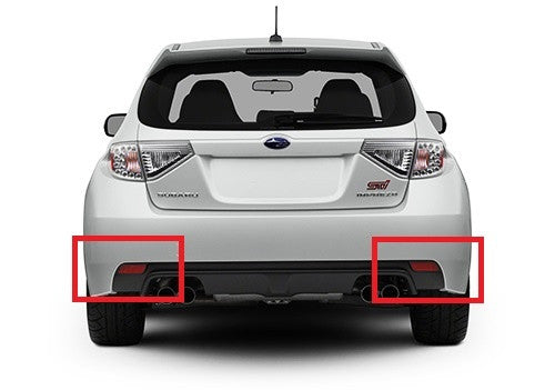 2x LED Bumper Reflector Assembly Red lens Tail Brake Light Red 2008+ Subaru Impreza