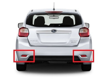 2x LED Bumper Reflector Assembly Red lens Tail Brake Light Red 2008+ Subaru Impreza