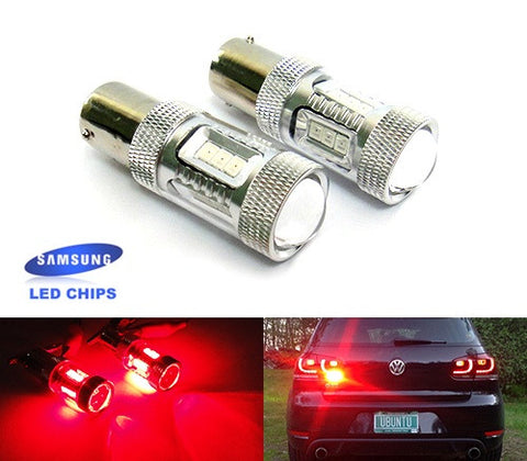 2 pieces of 15 SAMSUNG High Power 2835 SMD LED 382 1156 7506 BA15s P21W Light bulb 15W red