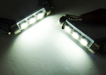 2 pieces of Error Free high power 3 SMD LED 37mm C5W 272 6418 Festoon bulb white