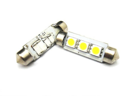 2 pieces of Error Free high power 3 SMD LED 37mm C5W 272 6418 Festoon bulb white