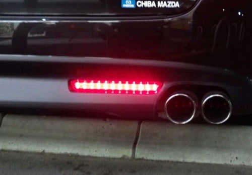 2x LED Bumper Reflector Black Smoked lens Tail Brake Light lamp Red 04-09 Mazda3 Mazdaspeed3