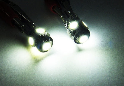 2 pieces of 5 High Power SMD LED No Error T10 168 194 2825 501 W5W wedge light bulb white
