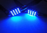 2 pieces of Error Free 16 SMD LED 37mm C5W 239 272 6418 Festoon bulb blue