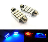 2 pieces of Error Free 16 SMD LED 37mm C5W 239 272 6418 Festoon bulb blue