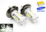 2 pieces of 15 SAMSUNG High Power 2835 SMD LED H7 Light bulb 15W white