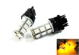 2 pieces of 18 high power SMD LED 3156 P27W 3157 3057 P27/7W Light bulb Amber