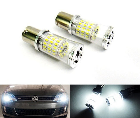 2 pieces of 382 (P21W) 1156 7506 BA15s Diffusion Mirror 60 SMD LED Light 18W white