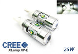 2 pieces of T15 955 921 912 906 W16W 5x CREE XP-E LED Projector Light bulb 25W white