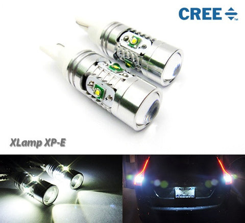 2 pieces of T15 955 921 912 906 W16W 5x CREE XP-E LED Projector Light bulb 25W white