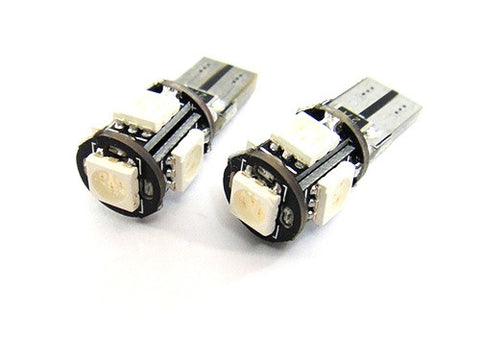 2 pieces of 5 High Power SMD LED No Error T10 168 194 2825 501 W5W wedge light bulb Blue