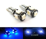 2 pieces of 5 High Power SMD LED No Error T10 168 194 2825 501 W5W wedge light bulb Blue