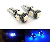 2 pieces of 5 High Power SMD LED No Error T10 168 194 2825 501 W5W wedge light bulb Blue