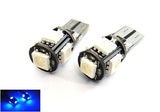 2 pieces of 5 High Power SMD LED No Error T10 168 194 2825 501 W5W wedge light bulb Blue