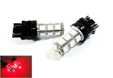 2 pieces of 18 High Power SMD LED 3156 P27W 3157 3057 P27/7W Light bulb red