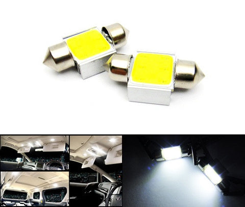 2x 6W High Power COB LED 31mm Festoon Light bulb DE3022 DE3175 white