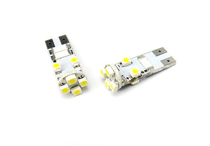 2 pieces of 8 SMD LED No Error T10 168 194 2825 501 W5W wedge light bulb white