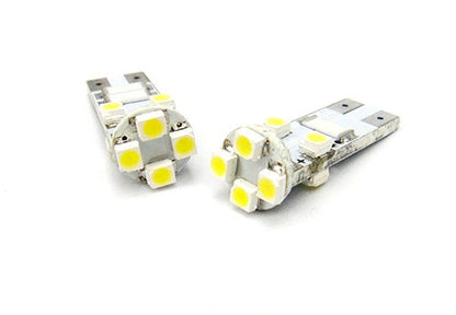 2 pieces of 8 SMD LED No Error T10 168 194 2825 501 W5W wedge light bulb white