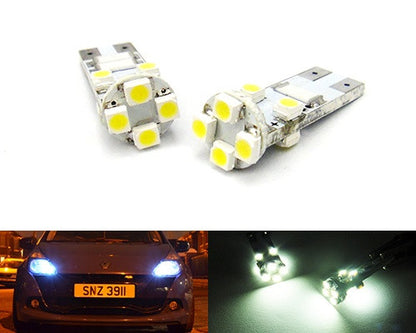 2 pieces of 8 SMD LED No Error T10 168 194 2825 501 W5W wedge light bulb white