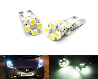 2 pieces of 8 SMD LED No Error T10 168 194 2825 501 W5W wedge light bulb white