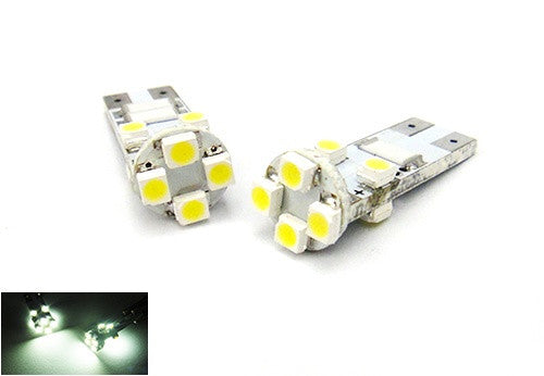 2 pieces of 8 SMD LED No Error T10 168 194 2825 501 W5W wedge light bulb white