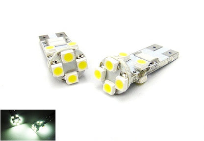 2 pieces of 8 SMD LED No Error T10 168 194 2825 501 W5W wedge light bulb white