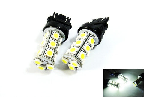2 pieces of 18 high power SMD LED 182 3156 P27W 180 3157 3057 P27/7W Light bulb White