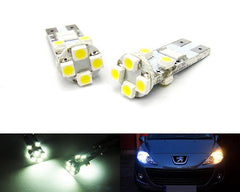 2 pieces of 8 SMD LED No Error T10 168 194 2825 501 W5W wedge light bulb white