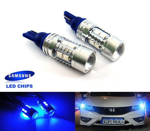 2 pieces of 10 SAMSUNG 2835 SMD LED 501 T10 168 194 2825 W5W wedge Light bulb blue