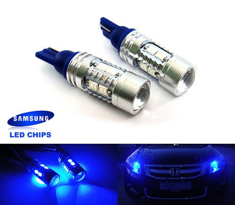 2 pieces of 10 SAMSUNG 2835 SMD LED 501 T10 168 194 2825 W5W wedge Light bulb blue