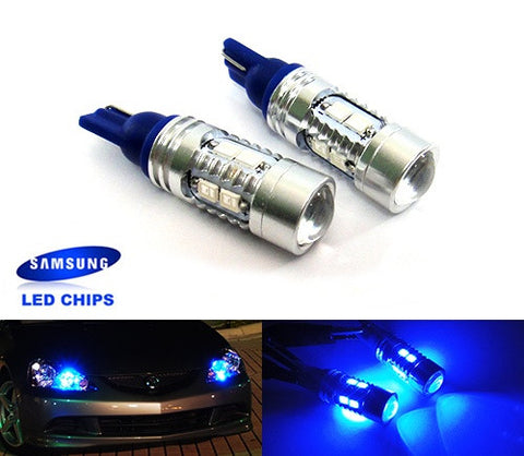 2 pieces of 10 SAMSUNG 2835 SMD LED 501 T10 168 194 2825 W5W wedge Light bulb blue