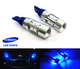 2 pieces of 10 SAMSUNG 2835 SMD LED 501 T10 168 194 2825 W5W wedge Light bulb blue