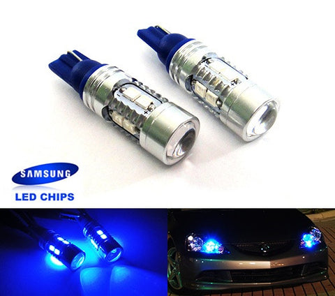2 pieces of 10 SAMSUNG 2835 SMD LED 501 T10 168 194 2825 W5W wedge Light bulb blue