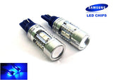 2 pieces of 10 SAMSUNG 2835 SMD LED 501 T10 168 194 2825 W5W wedge Light bulb blue