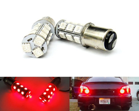 2 pieces of 18 High Power SMD LED 380 (P21/5W) 1157 7528 BAY15d Light bulb Red